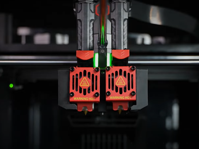 Os hotends Hyper Speed instalados na impressora 3D Pro 3 Plus